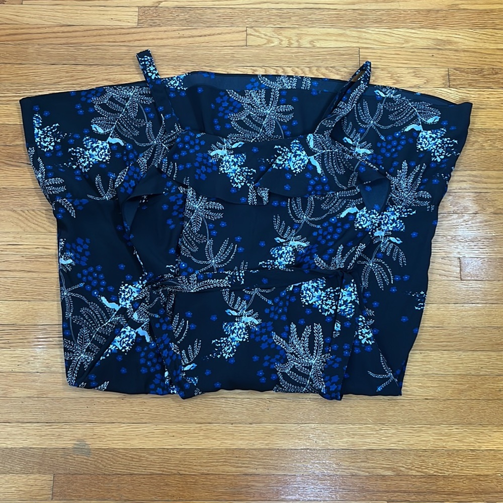 Navy Blue Banana Republic Floral Dress - Picture 3 of 10